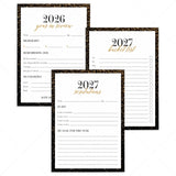 2026/2027 New Years Reflections and Resolutions Cards Printable by LittleSizzle