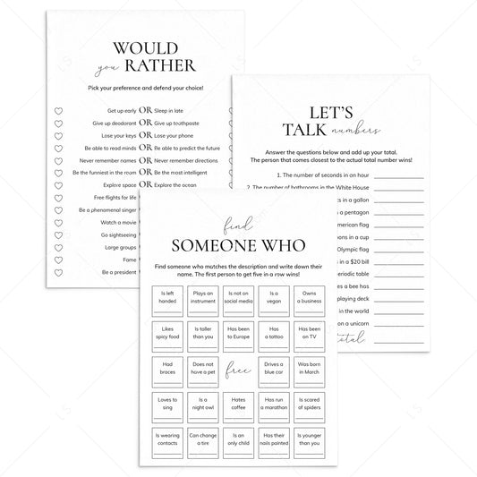 Printable Conversation Cards Get To Know You Games by LittleSizzle