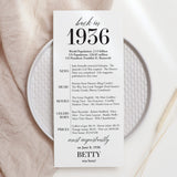 90th Birthday Party Decorations Back in 1936 Table Card