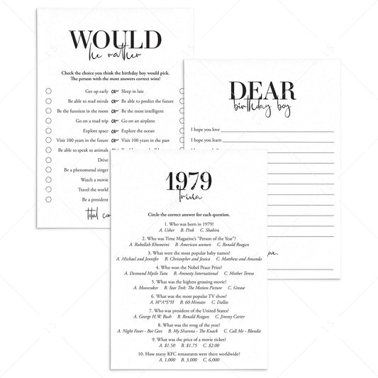 46th Birthday Games For Him Born in 1979 by LittleSizzle