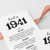 85th Birthday Decorations Born in 1941 Table Card