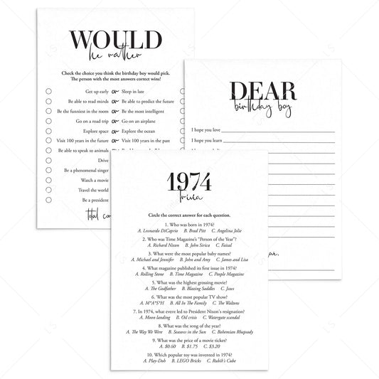 51st Birthday Games For Him Born in 1974 by LittleSizzle