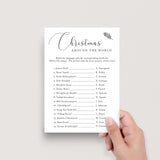 Rustic Christmas Party Game Merry Christmas Around The World