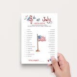 Fourth of July Party Matching Game Instant Download