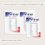 4th of July USA Capitals Game with Answer Key