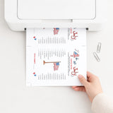 Fourth of July Party Matching Game Instant Download