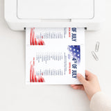 4th of July USA Capitals Game with Answer Key
