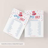 4th of July Game US Capital Match with Answers