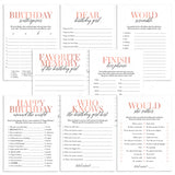 Modern Blush Birthday Games for Her Printable by LittleSizzle