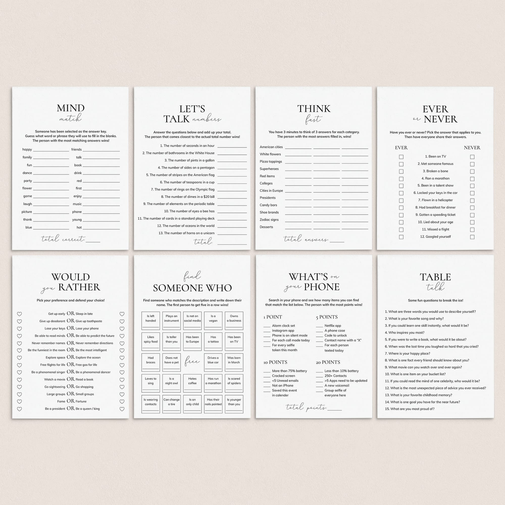 Ice Breaker Games Bundle Printable by LittleSizzle