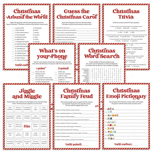 Classic Christmas Party Games Bundle Printable by LittleSizzle