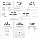 Printable Party Games for Work by LittleSizzle