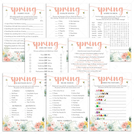 Spring Themed Games Bundle Printable by LittleSizzle