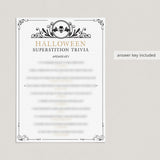 Black Skull Halloween Superstitions Quiz with Answers