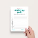Medical Acronyms Quiz with Answer Key Printable