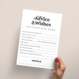 Housewarming Wishes Card Printable | New House Wishes and Advice