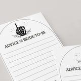 Till Death Do Us Party Bridal Shower Advice Cards Printable