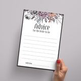Halloween Bridal Shower Advice for the Bride Cards Printable