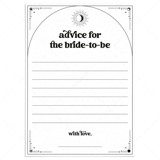 Mystical Bridal Shower Advice Cards Printable by LittleSizzle