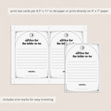 Mystical Bridal Shower Advice Cards Printable