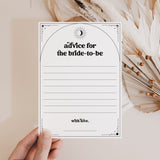 Mystical Bridal Shower Advice Cards Printable