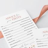 Baby Girl's First Birthday Advice Card Printable