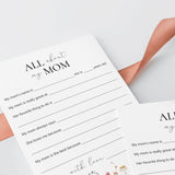 All About My Mom Printable