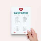 Anatomical Names Match Up Game with Answer Key Printable