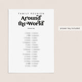 Printable Family Around The World Game with Answers