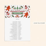 Merry Christmas Around The World Printable Game Card