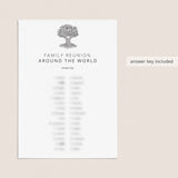 Family Around The World Game Printable