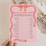 Love Around The World Quiz with Answers Digital Download