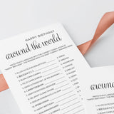 Minimalist Birthday Party Game Printable Happy Birthday in Different Languages