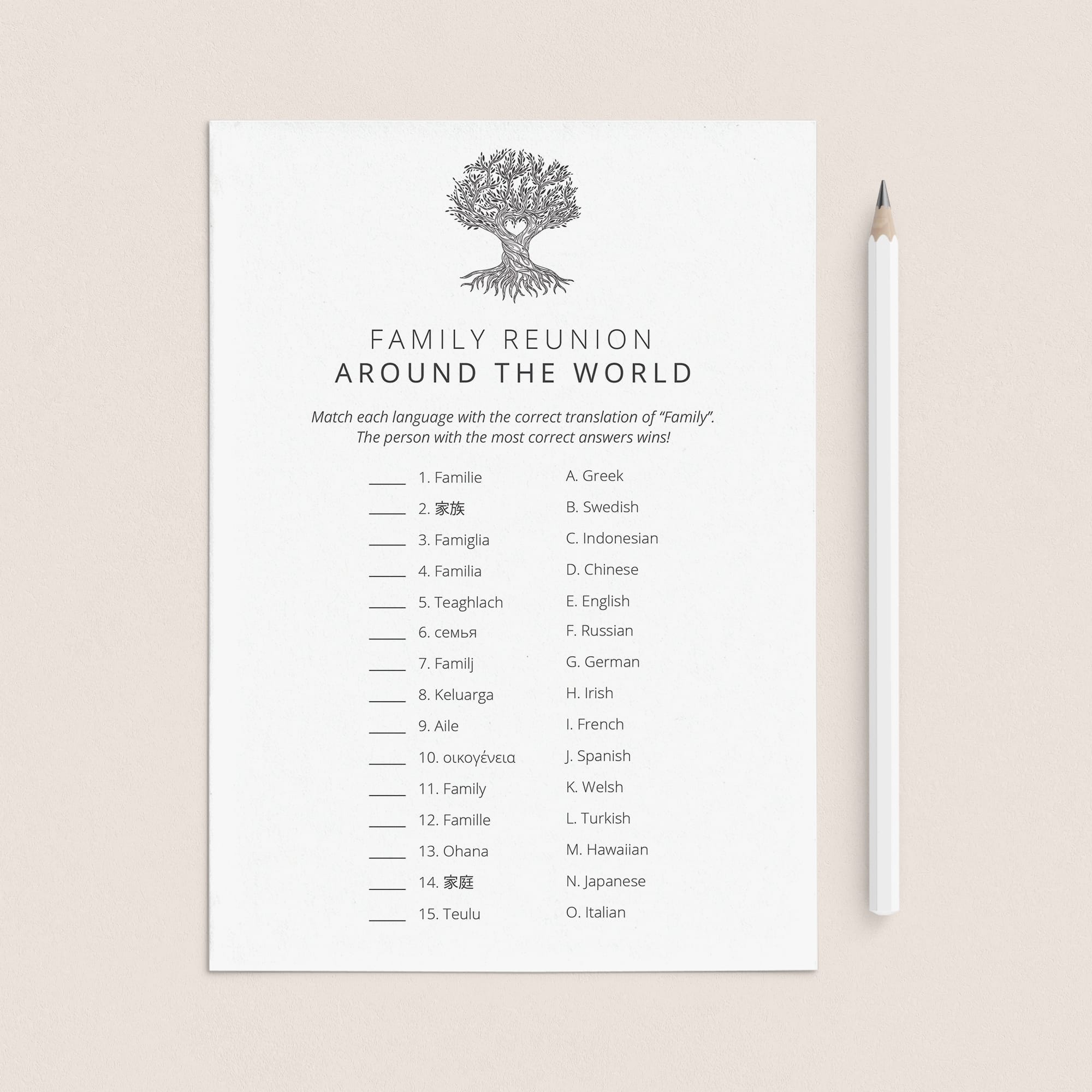 Family Around The World Game Printable by LittleSizzle