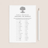 Family Around The World Game Printable by LittleSizzle