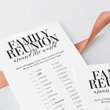 Family Reunion Game Family In Different Languages with Answers Printable