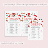 Christmas Around The World Game with Answer Key Printable