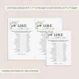 Floral Engagement Party Games Printable