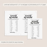 Printable Family Around The World Game with Answers