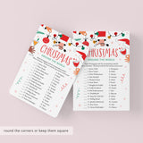 Christmas Around The World Game with Answer Key Printable