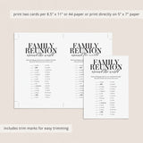 Family Reunion Game Family In Different Languages with Answers Printable