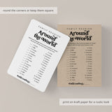 Printable Family Around The World Game with Answers