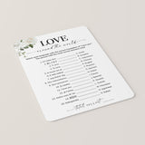 White Floral Game I Love You Around The World Answers Included