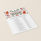 Merry Christmas Around The World Printable Game Card