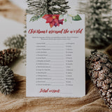 Christmas Around The World Game Printable