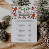 Merry Christmas Around The World Printable Game Card