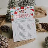 Christmas Around The World Game with Answer Key Printable