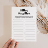 Easy Work Party Game Office Supplies A-Z Printable