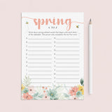 Spring A to Z Game Printable by LittleSizzle