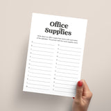 Easy Work Party Game Office Supplies A-Z Printable